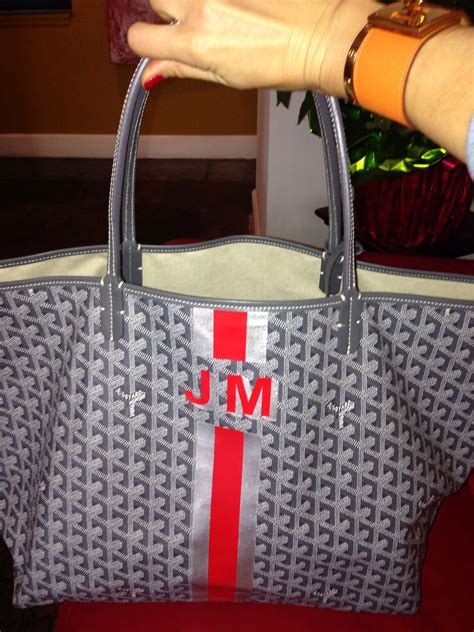 goyard bag personalization|goyard monogram bag.